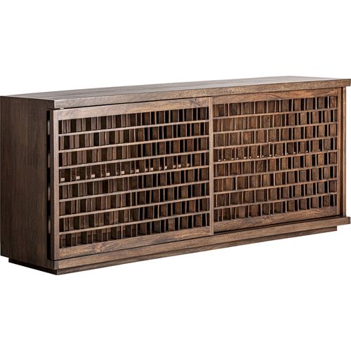 Buffet Art Déco En Bois De Manguier Finition Naturelle Marron