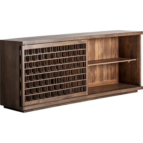 Buffet Art Déco En Bois De Manguier Finition Naturelle Marron