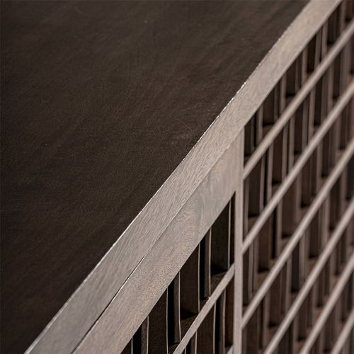 Buffet Art Déco En Bois De Manguier Finition Naturelle Marron