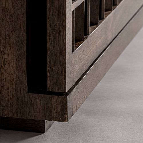 Buffet Art Déco En Bois De Manguier Finition Naturelle Marron