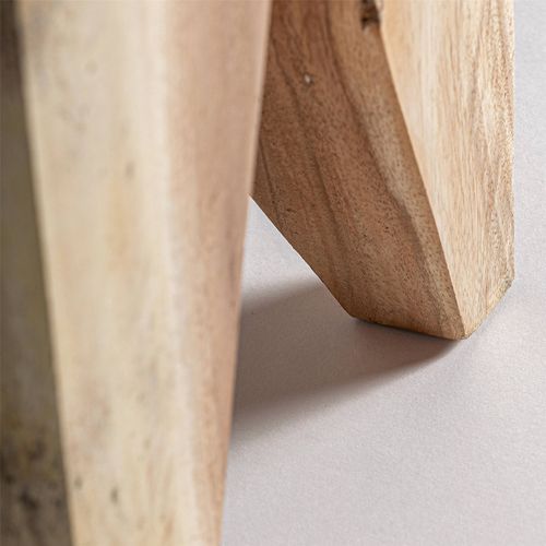 Table D Appoint En Bois De Suar Finition Naturelle Style Ethnique