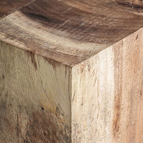 Table D Appoint En Bois De Suar Finition Naturelle Style Ethnique