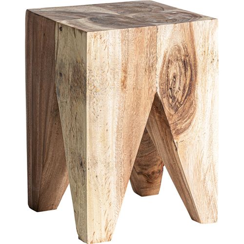Table D Appoint En Bois De Suar Finition Naturelle Style Ethnique