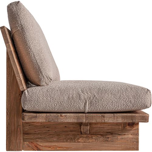 Fauteuil Contemporain En Bois De Pin Marron Finition Artisanale
