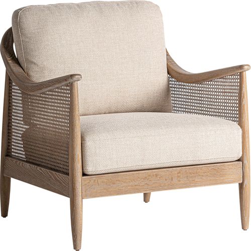 Fauteuil Contemporain En Bois De Frêne Marron Assise Beige Confortable