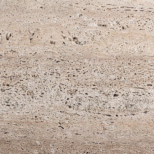 Table Basse En Travertin Style Art Déco Finition Artisanale Beige