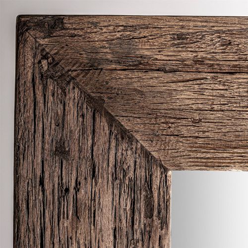 Miroir Bois Vieilli Marron Style Colonial Charme Intemporel