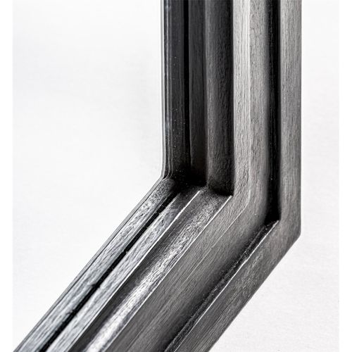 Miroir Mural Noir Style Classique Finition Naturelle Bois Et Mousse