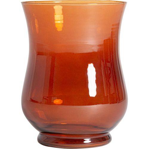 Vase Contemporain En Verre Orange Finition Naturelle Design Élégant