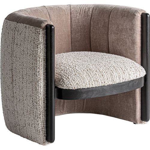 Fauteuil Art Déco En Bois De Pin Finition Taupe Élégance Intemporelle
