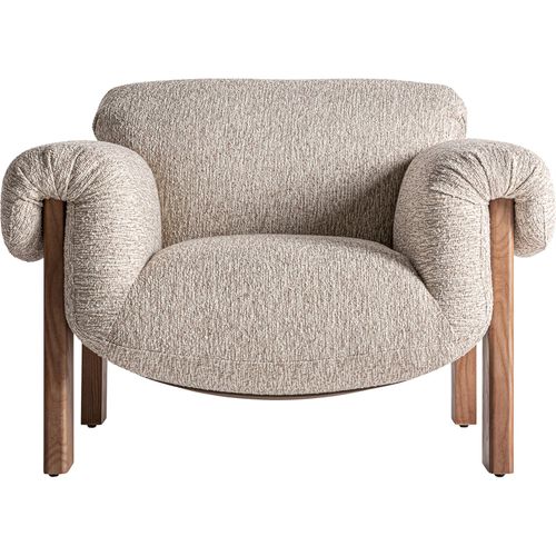 Fauteuil Contemporain En Bois D'hévéa Marron Style Bohème