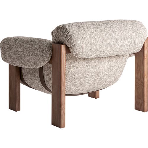 Fauteuil Contemporain En Bois D'hévéa Marron Style Bohème