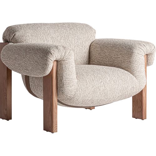 Fauteuil Contemporain En Bois D'hévéa Marron Style Bohème