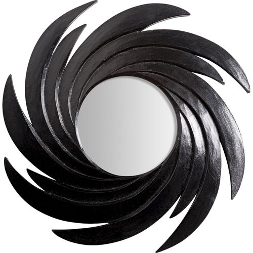 Miroir Mural Noir En Bois D'acacia Style Art Déco Élégant