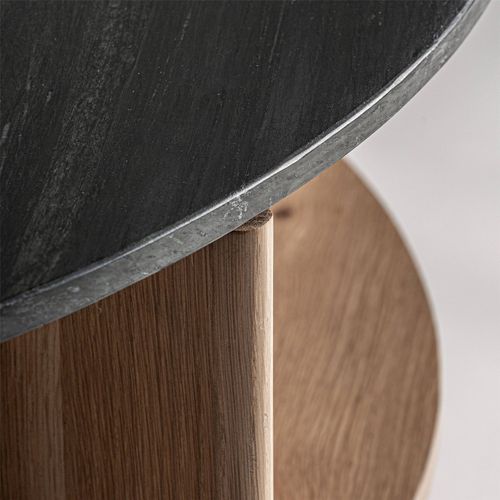 Table Basse En Bois De Chêne Marron Style Contemporain Raffiné