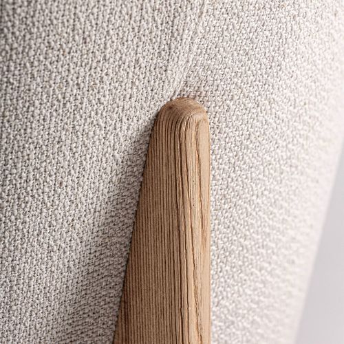 Fauteuil Contemporain Marron En Chêne Et Polyester Finition Marbrée