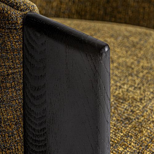 Fauteuil Contemporain En Polyester Camel Finition Marbrée