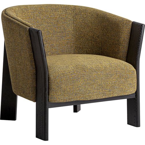 Fauteuil Contemporain En Polyester Camel Finition Marbrée