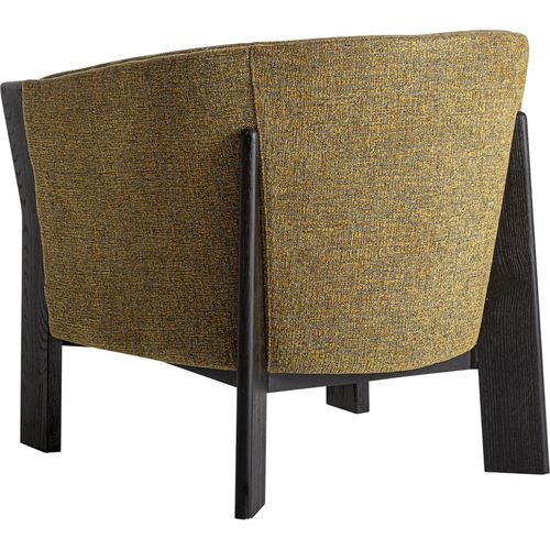 Fauteuil Contemporain En Polyester Camel Finition Marbrée