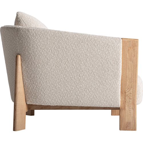 Fauteuil Contemporain Marron En Polyester Et Chêne Design Élégant