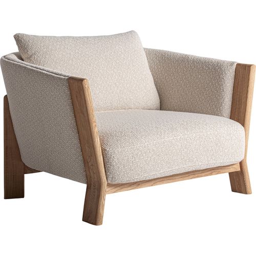 Fauteuil Contemporain Marron En Polyester Et Chêne Design Élégant