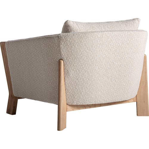 Fauteuil Contemporain Marron En Polyester Et Chêne Design Élégant