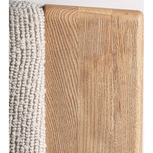 Fauteuil Contemporain Marron En Polyester Et Chêne Design Élégant