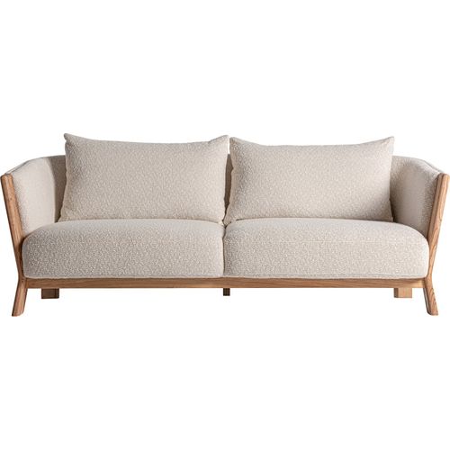 Sofa Contemporain Marron Beige Finition Marbrée Confort Élégant