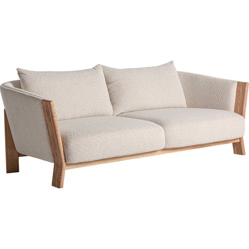 Sofa Contemporain Marron Beige Finition Marbrée Confort Élégant