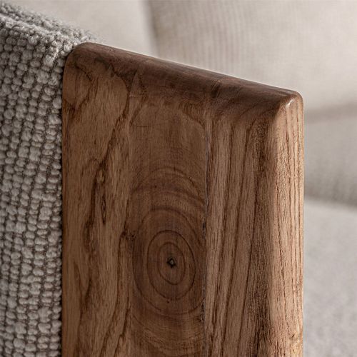 Sofa Contemporain Marron Beige Finition Marbrée Confort Élégant