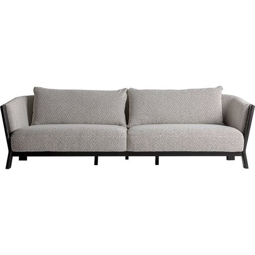 Sofa Contemporain Blanc Noir Effet Marbré En Polyester Élégant