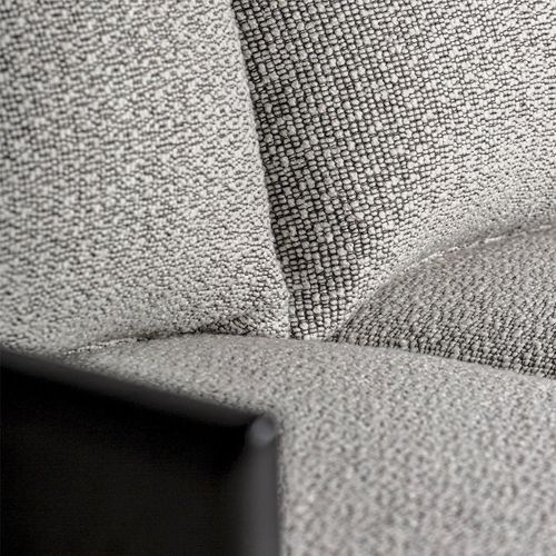 Sofa Contemporain Blanc Noir Effet Marbré En Polyester Élégant
