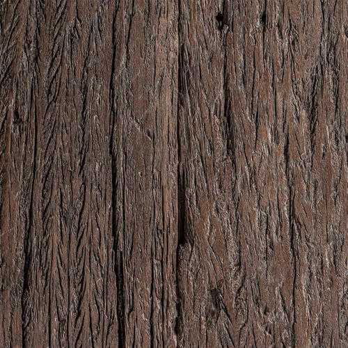 Table Basse Sculpturale En Bois Tropical Marron Vieilli