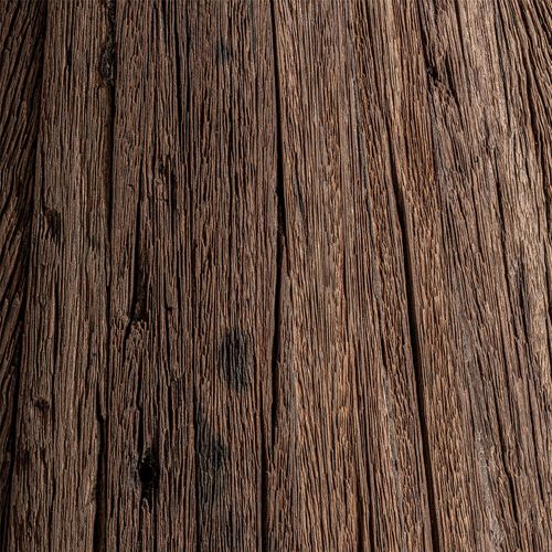 Table De Salle à Manger Contemporaine En Bois Tropical Vieilli Marron