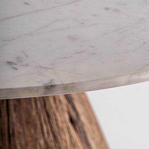 Table De Salle à Manger Contemporaine En Bois Tropical Vieilli Marron