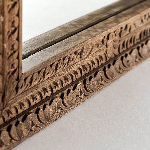 Miroir En Bois De Manguier Style Nordique Finition Naturelle