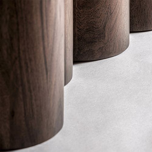 Table De Salle à Manger Art Déco En Bois D'acacia Marron Naturel