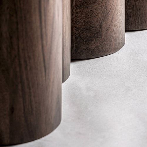 Table De Salle à Manger Art Déco En Bois D'acacia Marron Naturel