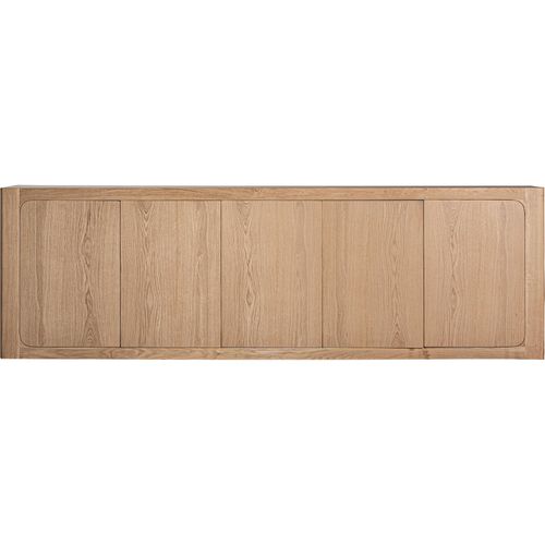 Buffet Art Déco En Chêne Finition Naturelle Brun Clair Élégant