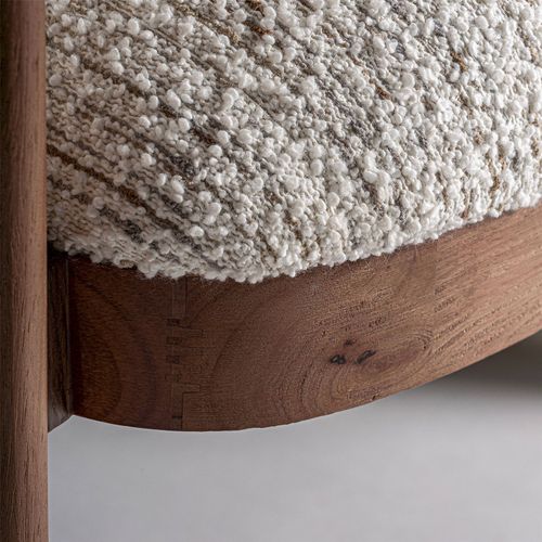 Fauteuil Art Déco En Bois De Pin Blanc Cassé Élégant