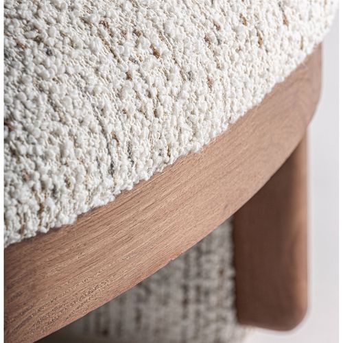 Fauteuil Art Déco En Bois De Pin Blanc Cassé Élégant