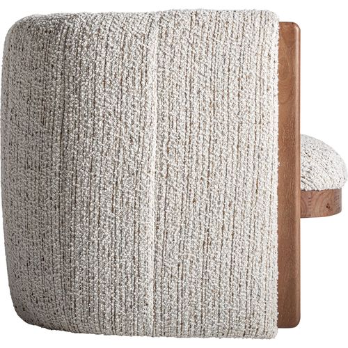 Fauteuil Art Déco En Bois De Pin Blanc Cassé Élégant