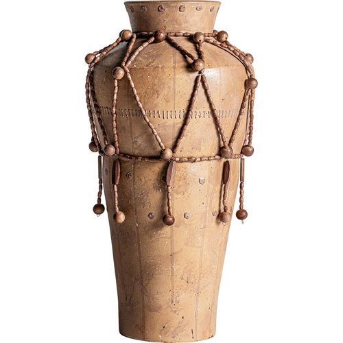 Vase Décoratif Terracotta Marron Finition Vieilli Style Éclectique