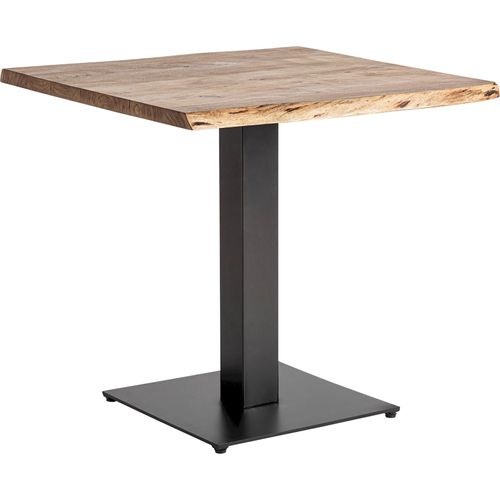 Table De Bar Industrielle En Bois D'acacia Noir Finition Naturelle