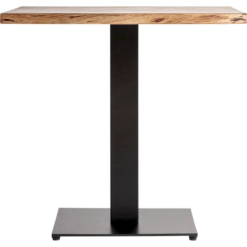 Table De Bar Industrielle En Bois D'acacia Noir Finition Naturelle