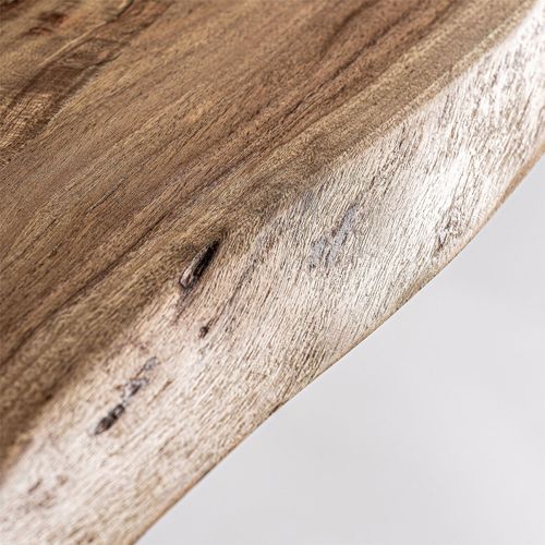 Table De Bar Industrielle En Bois D'acacia Finition Naturelle Marron