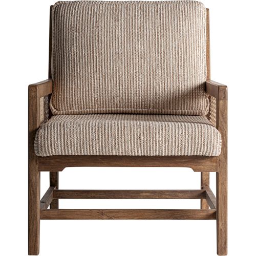 Fauteuil Classique En Bois De Manguier Marron Finition Mate