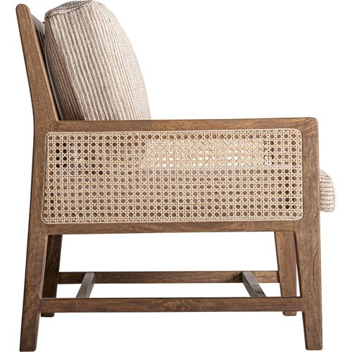 Fauteuil Classique En Bois De Manguier Marron Finition Mate