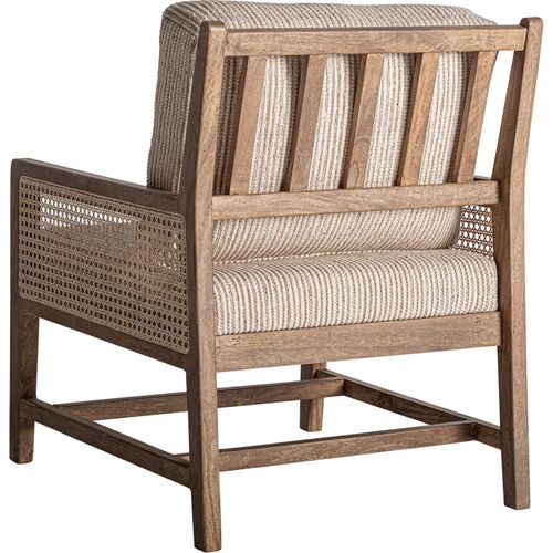 Fauteuil Classique En Bois De Manguier Marron Finition Mate
