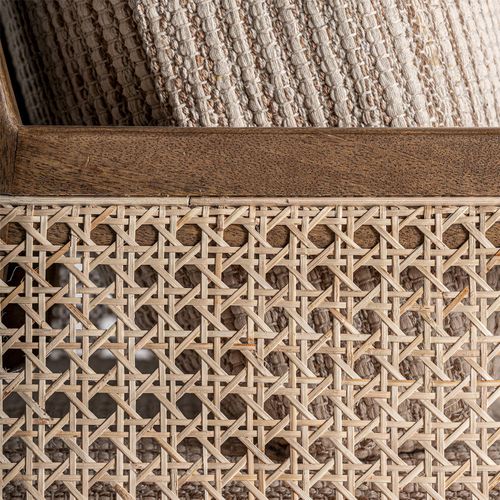 Fauteuil Classique En Bois De Manguier Marron Finition Mate